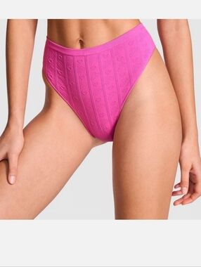 Victoria's Secret PINK Ribbed Heart Brazilian Panty
